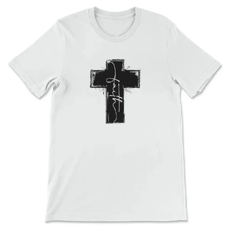 Christian t-shirts: Faith cross t-shirt